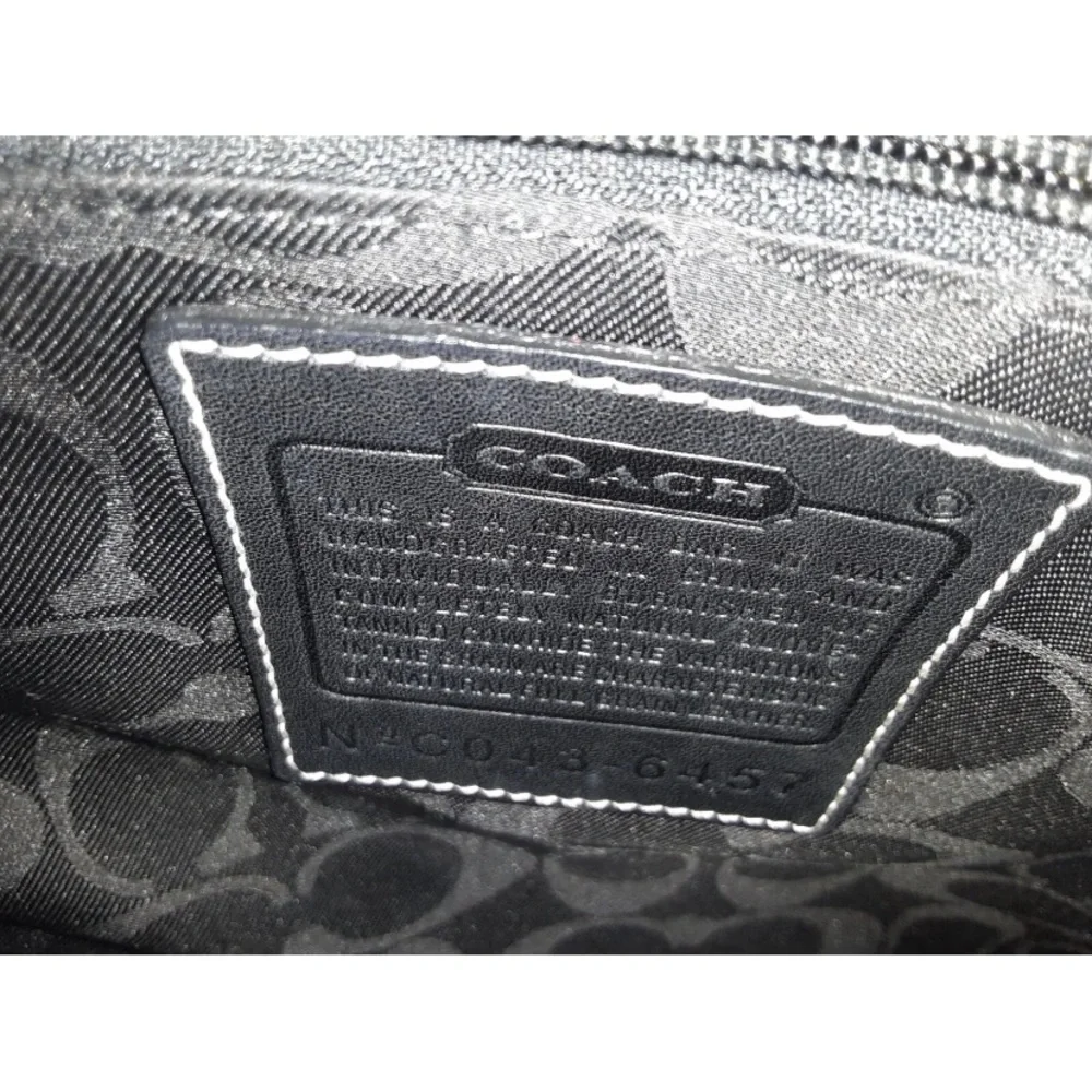 Coach Black Leather Laptop Bag with Shoulder Strap